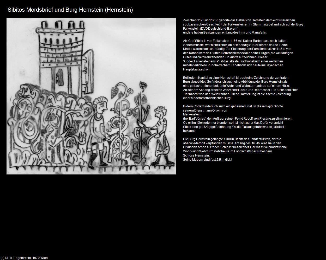 Sibitos Mordsbrief und Burg Hernstein  (Hernstein) in Kulturatlas-NIEDERÖSTERREICH(c)B.Engelbrecht