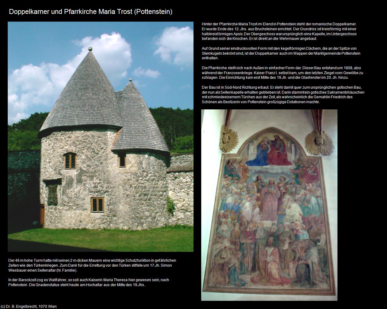 Doppelkarner und Pfk. Maria Trost (Pottenstein) in Kulturatlas-NIEDERÖSTERREICH