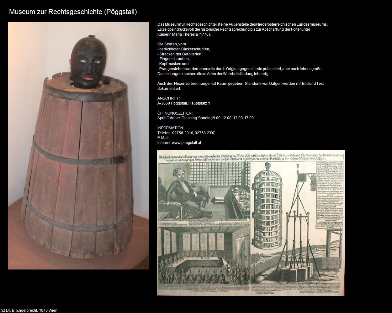 Museum für Rechtsgeschichte (Pöggstall) in Kulturatlas-NIEDERÖSTERREICH
