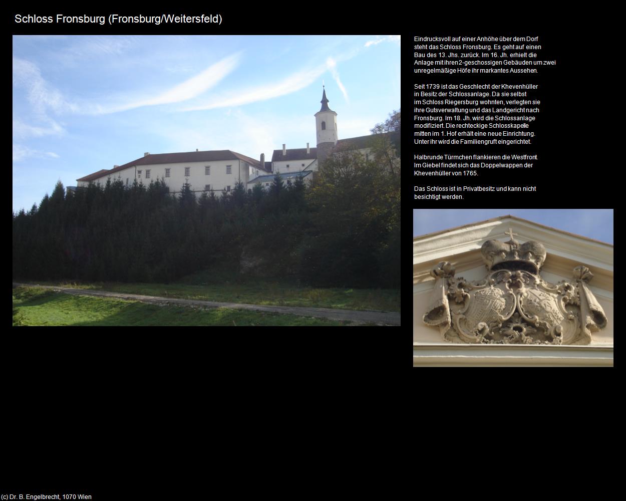 Schloss Fronsburg (Fronsburg/Weitersfeld) in Kulturatlas-NIEDERÖSTERREICH