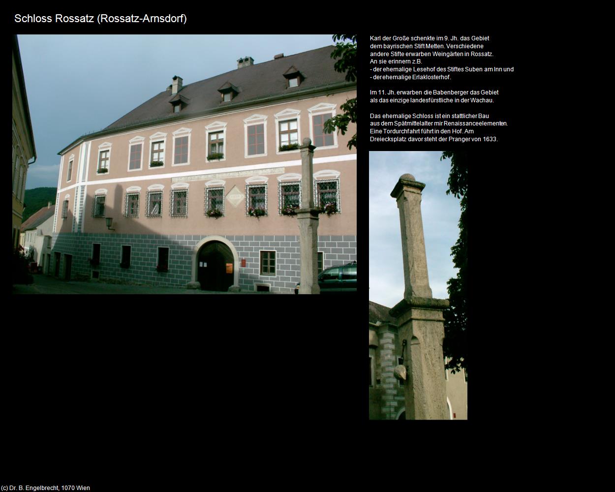 Schloss Rossatz (Rossatz-Arnsdorf) in Kulturatlas-NIEDERÖSTERREICH