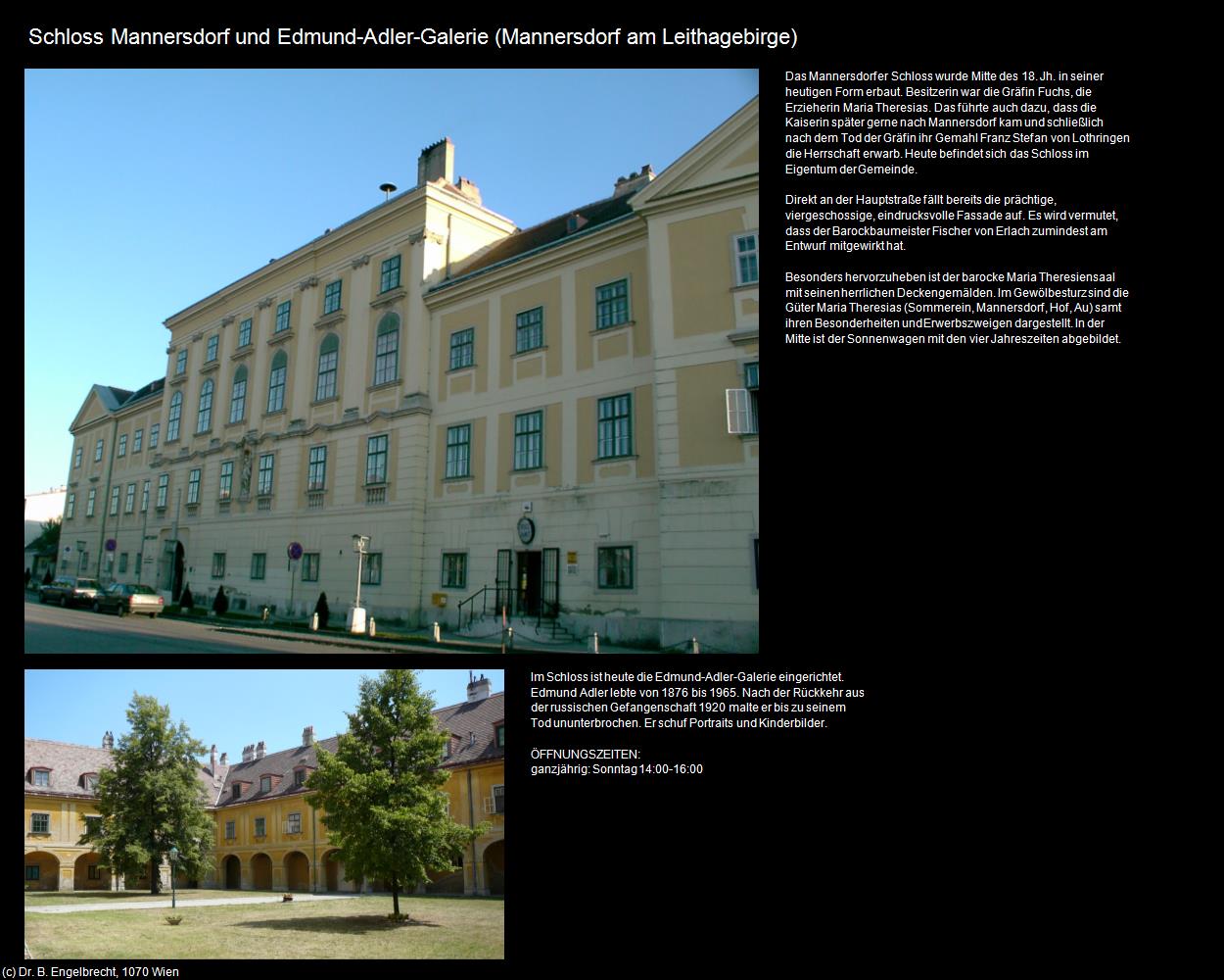 Schloss Mannersdorf und Edmund-Adler-Galerie (Mannersdorf am Leithagebirge) in Kulturatlas-NIEDERÖSTERREICH