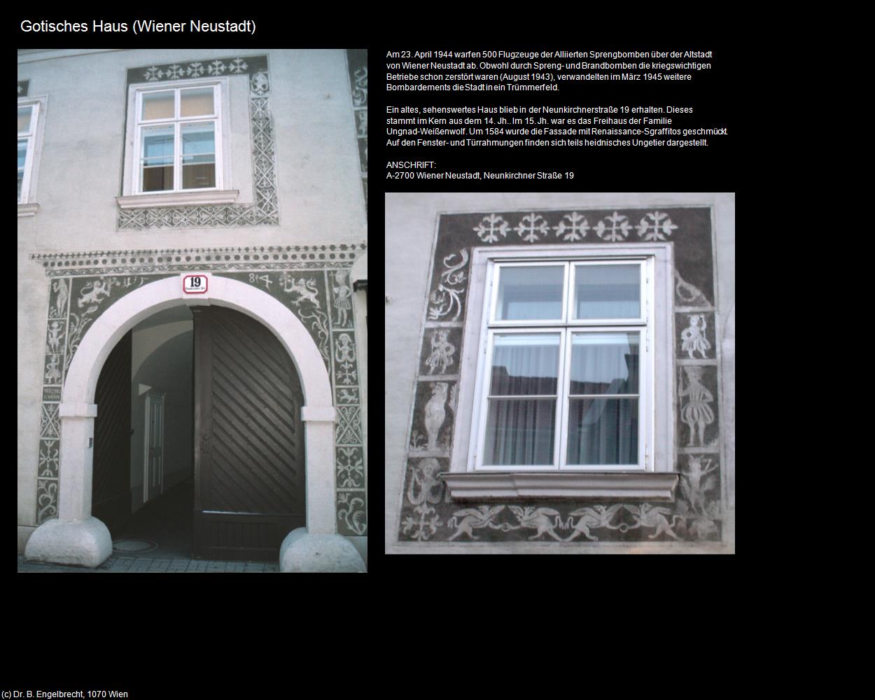 Gotisches Haus (Wiener Neustadt) in Kulturatlas-NIEDERÖSTERREICH