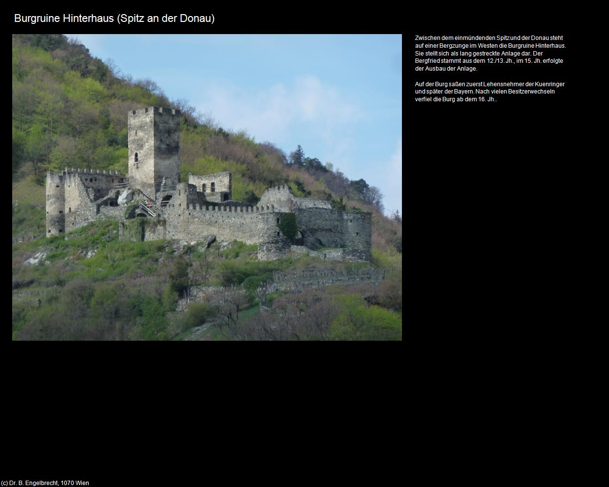 Burgruine Hinterhaus (Spitz an der Donau) in Kulturatlas-NIEDERÖSTERREICH