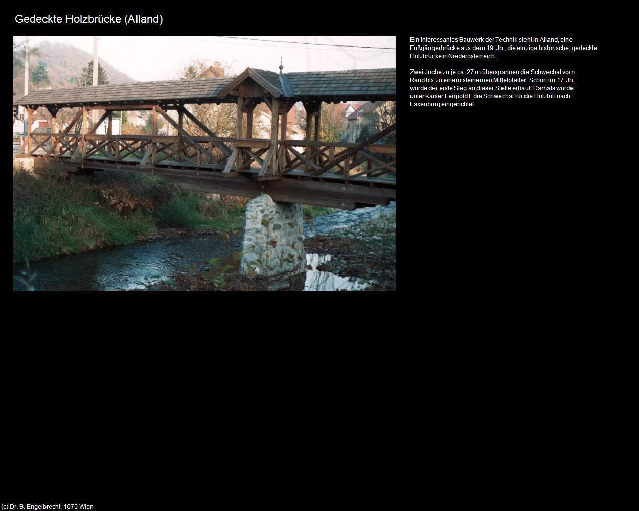 Gedeckte Holzbrücke (Alland) in Kulturatlas-NIEDERÖSTERREICH