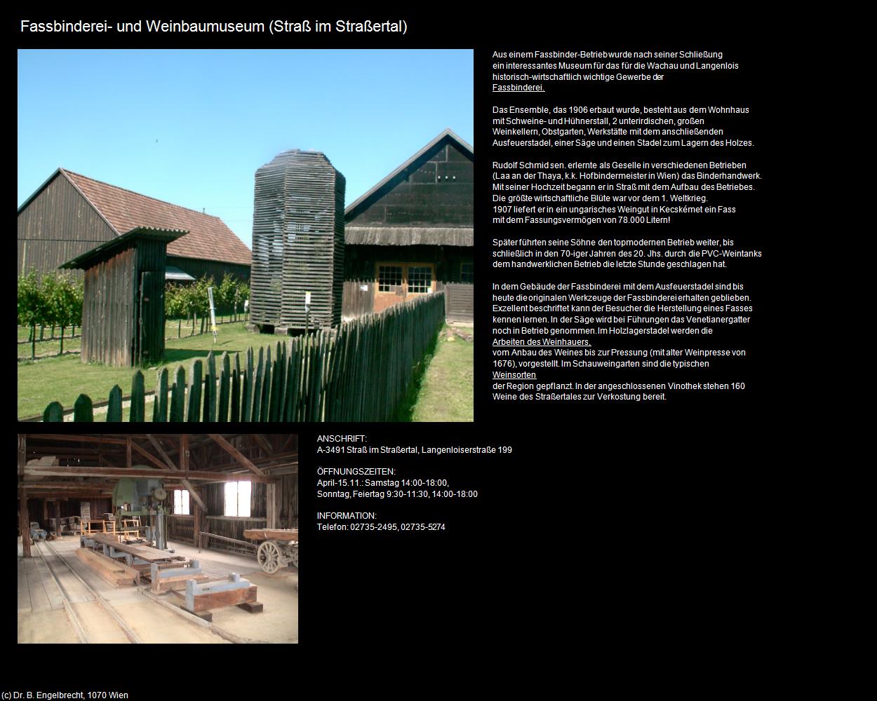 Fassbinder- und Weinbaumuseum (Straß im Straßertal) in Kulturatlas-NIEDERÖSTERREICH(c)B.Engelbrecht