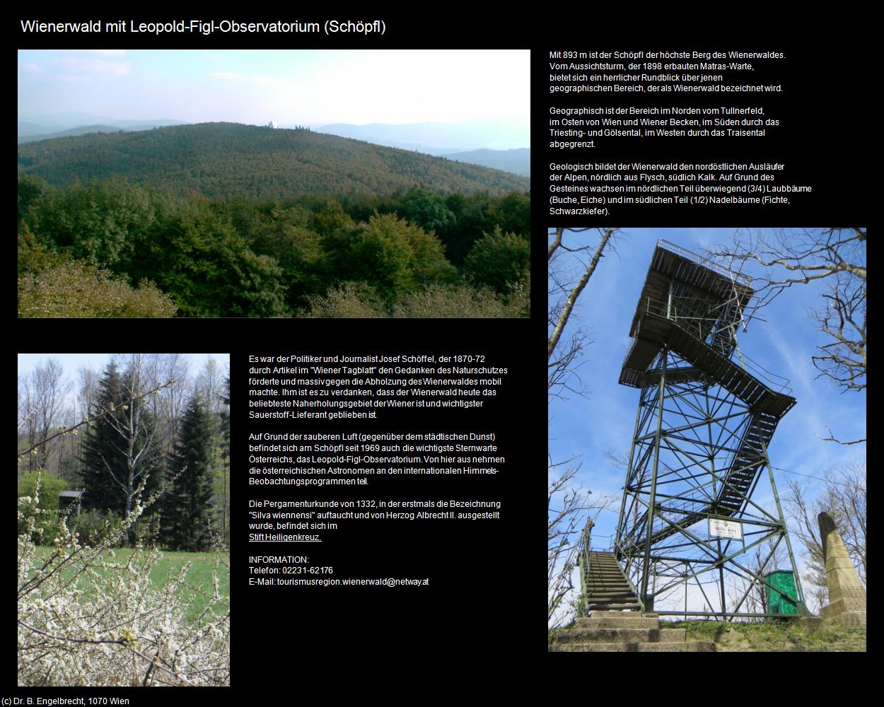 Wienerwald mit Leopold-Figl-Observatorium (Schöpfl) in Kulturatlas-NIEDERÖSTERREICH(c)B.Engelbrecht