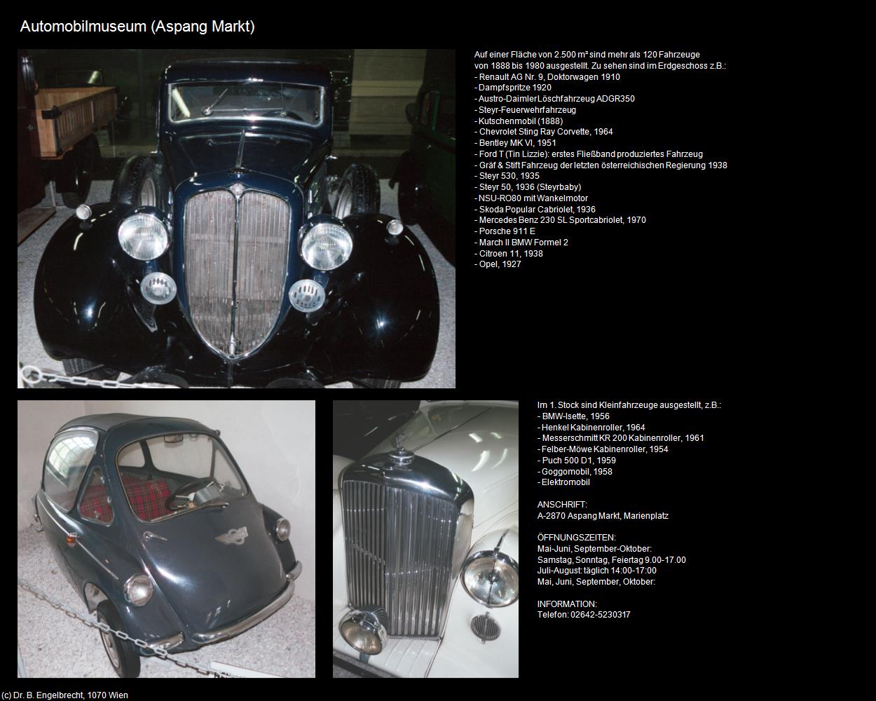 Automobilmuseum (Aspang-Markt) in Kulturatlas-NIEDERÖSTERREICH
