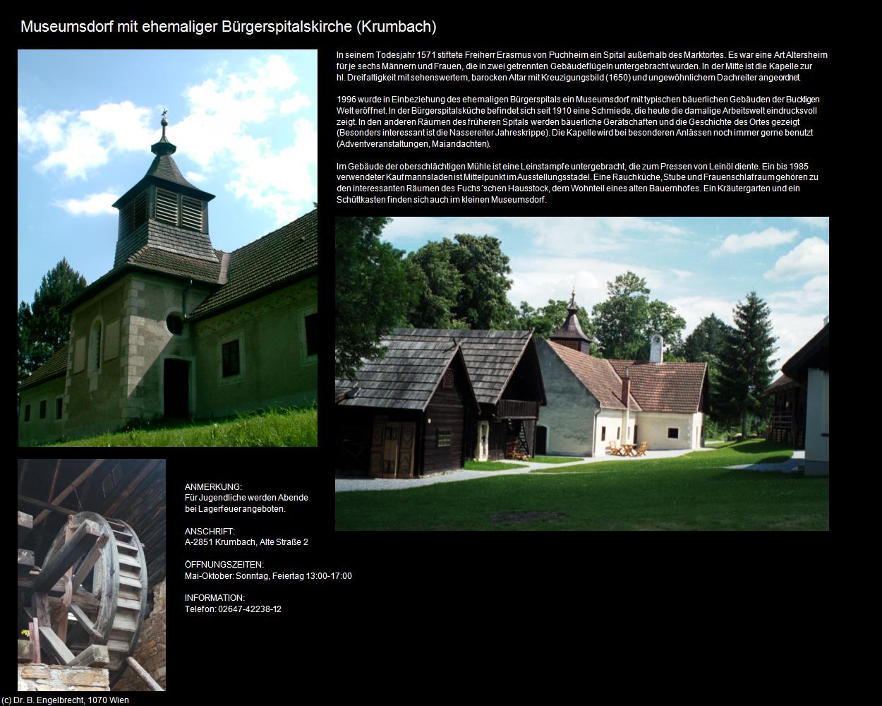 Museumsdorf mit ehem. Bürgerspitalsk (Krumbach) in Kulturatlas-NIEDERÖSTERREICH