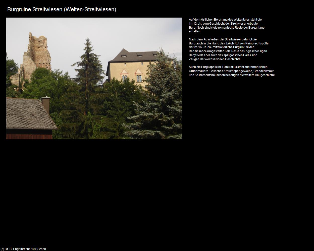 Burgruine Streitwiesen (Weiten) in Kulturatlas-NIEDERÖSTERREICH