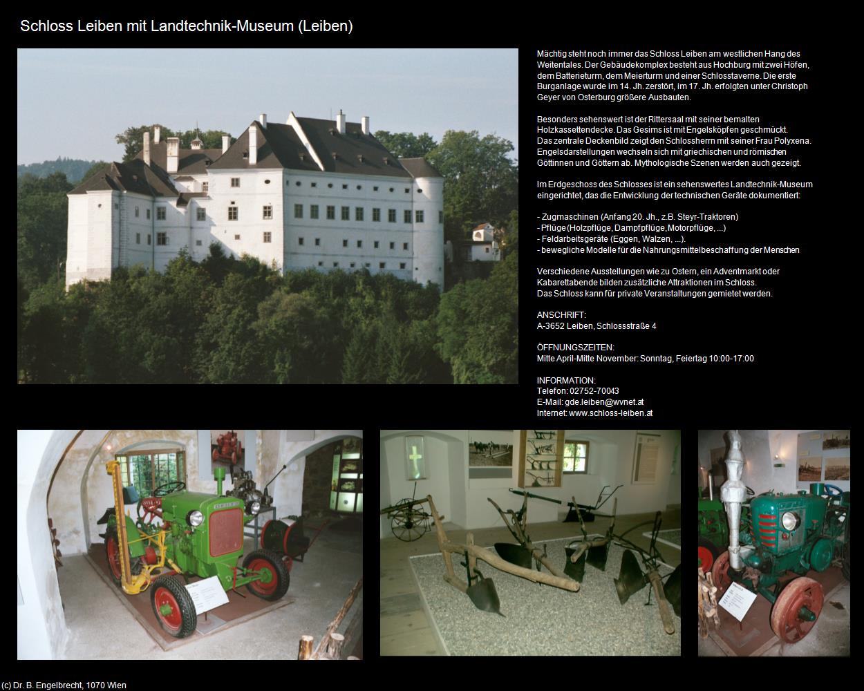 Schloss Leiben mit Landtechnik-Museum (Leiben) in Kulturatlas-NIEDERÖSTERREICH
