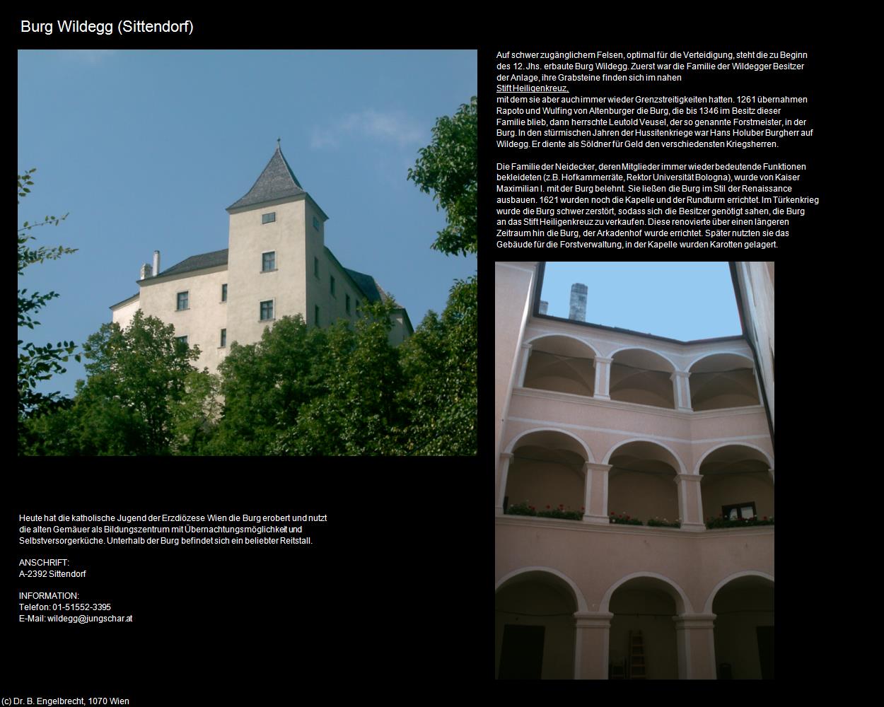 Burg Wildegg (Sittendorf) in Kulturatlas-NIEDERÖSTERREICH(c)B.Engelbrecht