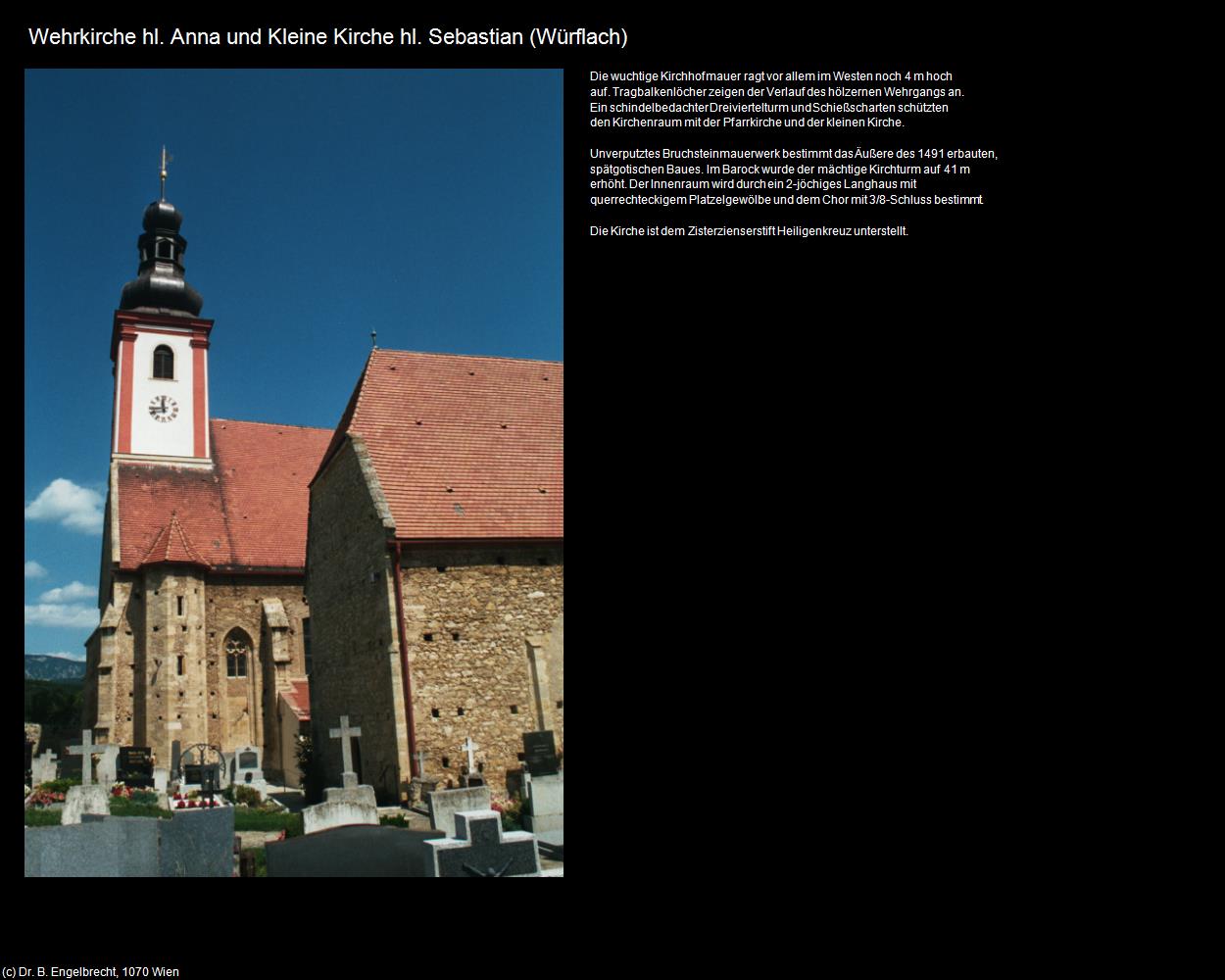 Wehrk. hl. Anna und Kleine K. hl. Sebastian (Würflach) in Kulturatlas-NIEDERÖSTERREICH