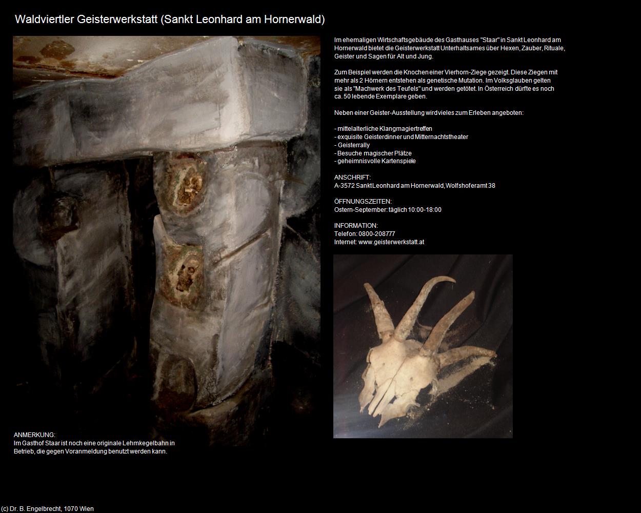 Waldviertler Geisterwerkstatt (Sankt Leonhard am Hornerwald) in Kulturatlas-NIEDERÖSTERREICH