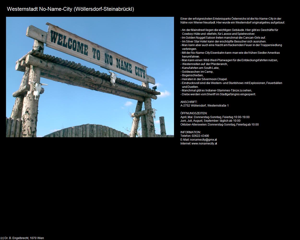Westernstadt No-Name-City (Wöllersdorf-Steinabrückl) in Kulturatlas-NIEDERÖSTERREICH