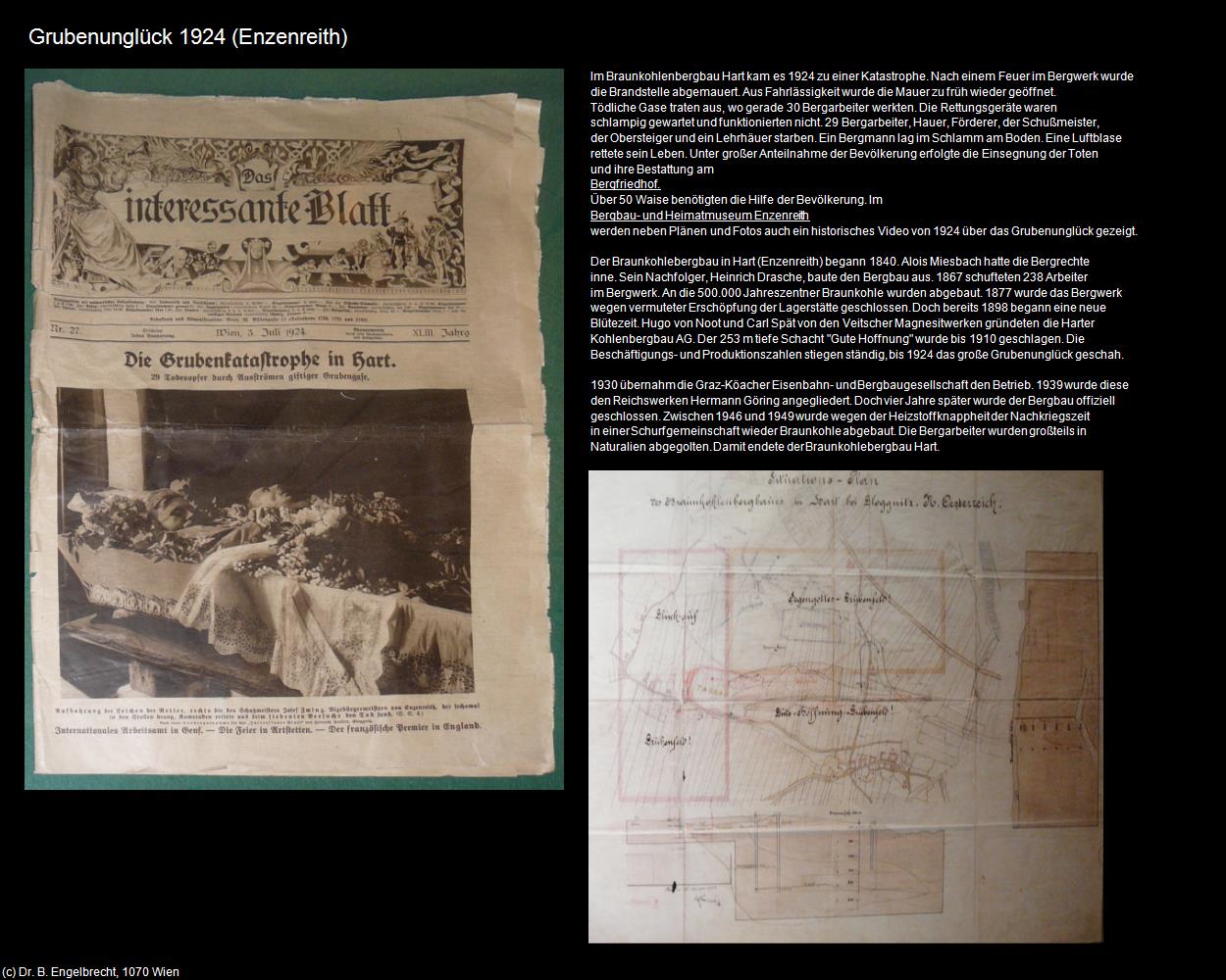 Grubenunglück 1924 (Enzenreith) in Kulturatlas-NIEDERÖSTERREICH(c)B.Engelbrecht