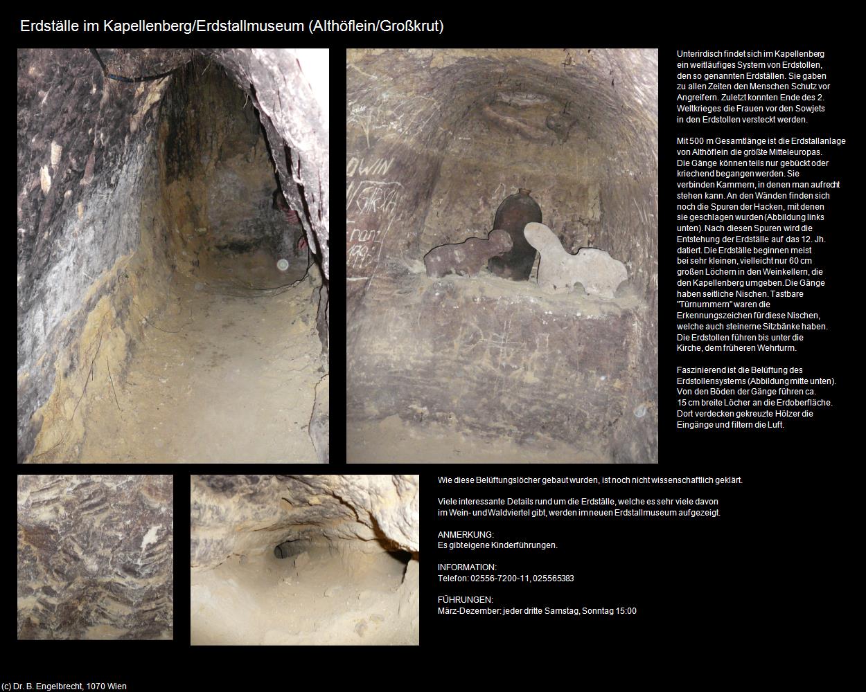 Erdställe im Kapellenberg/Erdstallmuseum (Althöflein/Großkrut) in Kulturatlas-NIEDERÖSTERREICH