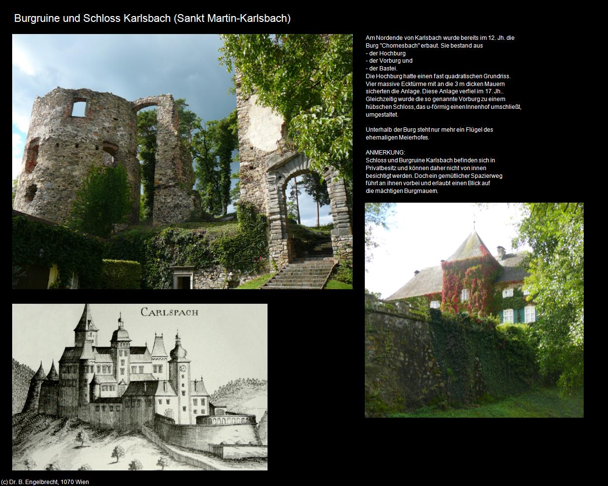 Burgruine und Schloss Karlsbach (Sankt Martin-Karlsbach) in Kulturatlas-NIEDERÖSTERREICH