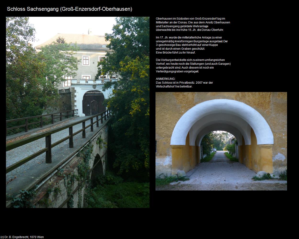 Schloss Sachsengang (Oberhausen) (Groß-Enzersdorf) in Kulturatlas-NIEDERÖSTERREICH