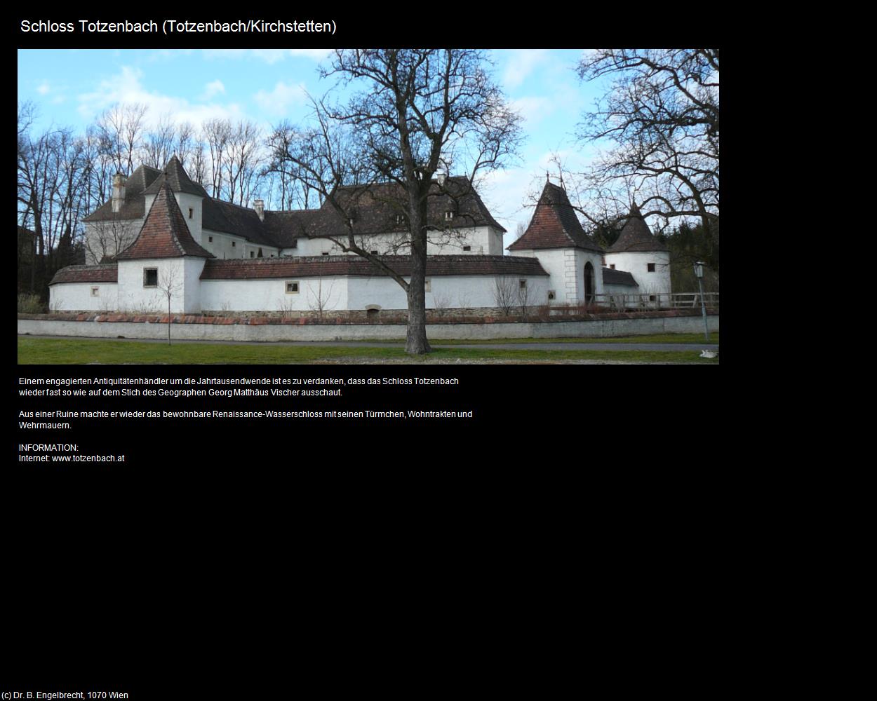 Schloss Totzenbach (Totzenbach/Kirchstetten) in Kulturatlas-NIEDERÖSTERREICH
