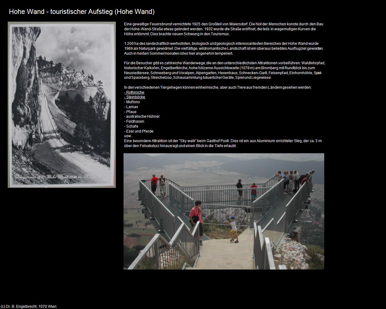 Hohe Wand - touristischer Aufstieg  (Hohe Wand) in Kulturatlas-NIEDERÖSTERREICH(c)B.Engelbrecht