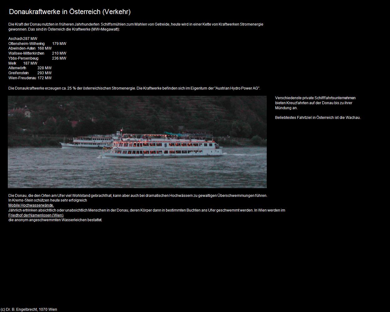 Donaukraftwerke in Österreich   (Donau) in Kulturatlas-NIEDERÖSTERREICH(c)B.Engelbrecht