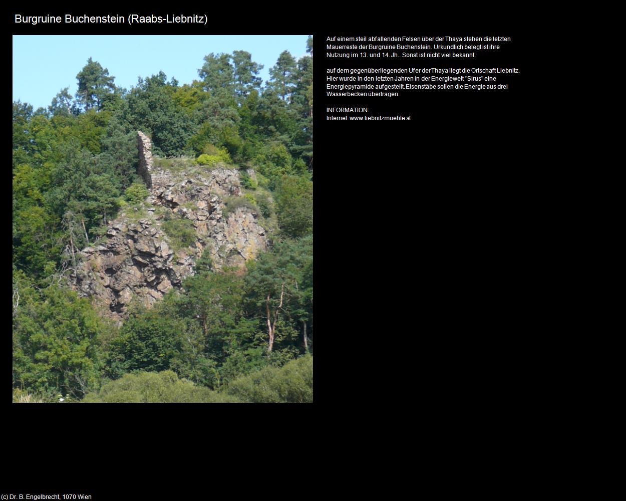 Burgruine Buchenstein (Liebnitz)  (Raabs an der Thaya) in Kulturatlas-NIEDERÖSTERREICH