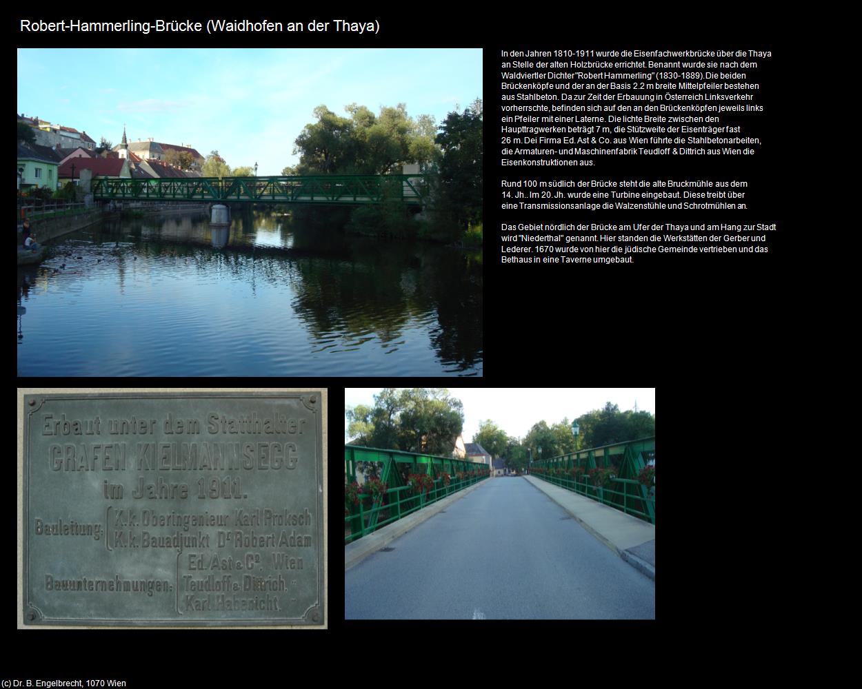 Robert-Hammerling-Brücke  (Waidhofen an der Thaya) in Kulturatlas-NIEDERÖSTERREICH