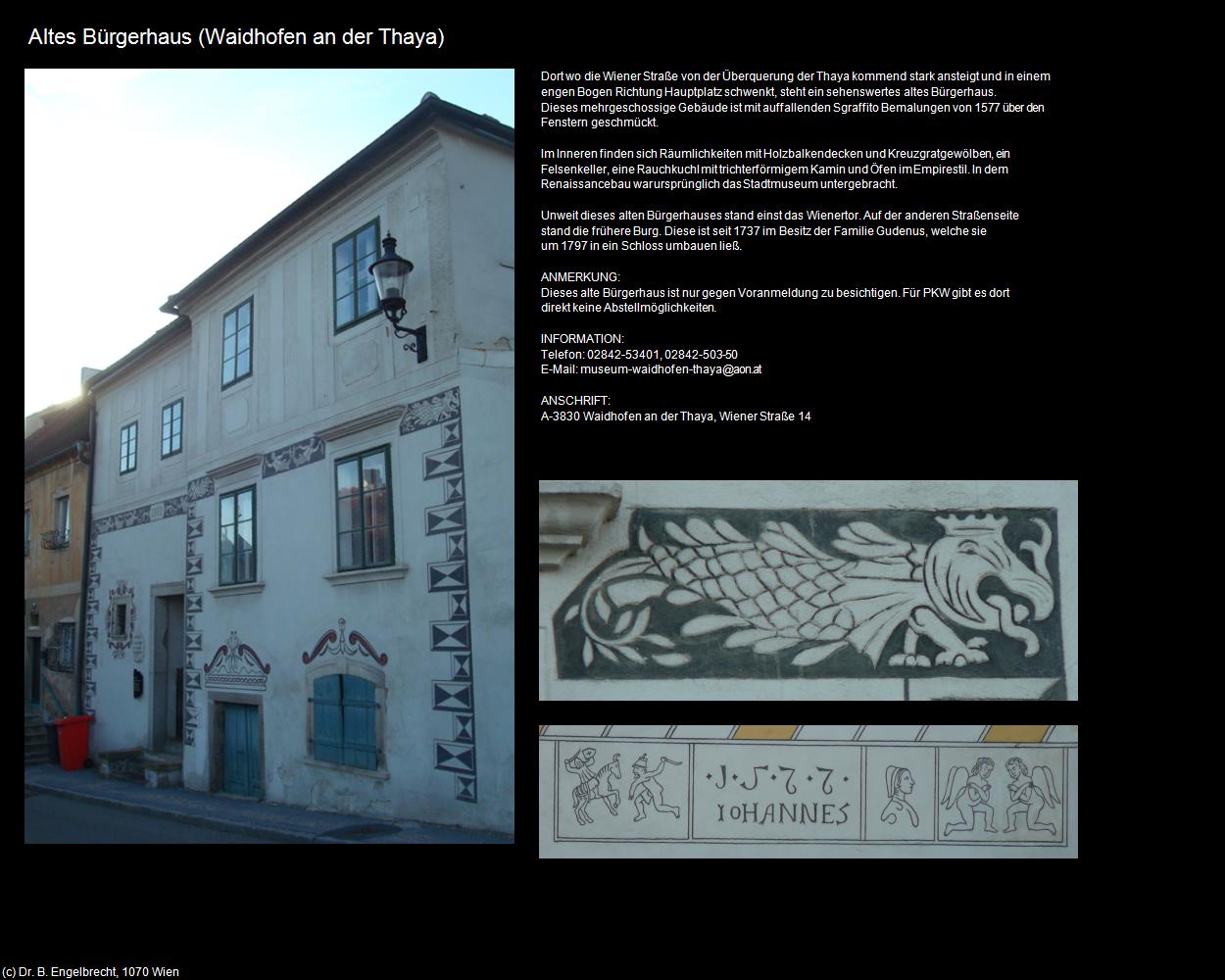 Altes Bürgerhaus  (Waidhofen an der Thaya) in Kulturatlas-NIEDERÖSTERREICH