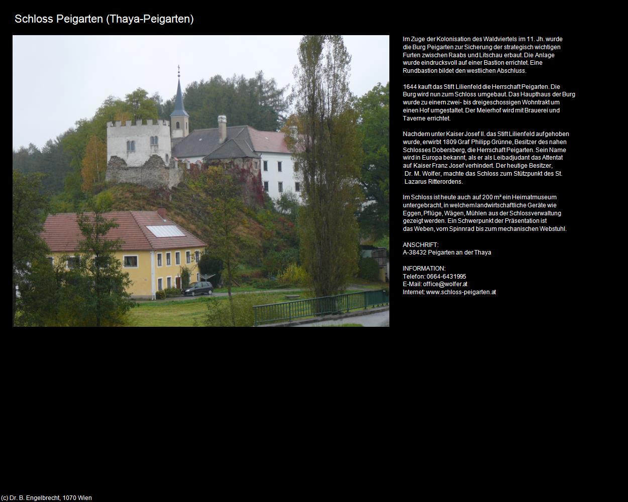 Schloss Peigarten (Peigarten) (Thaya) in Kulturatlas-NIEDERÖSTERREICH