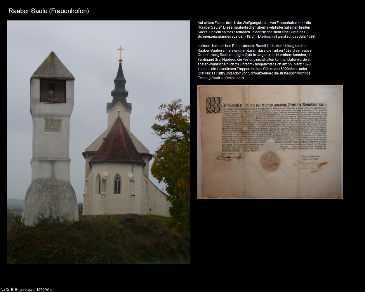 Raaber Säule (Frauenhofen) (Sankt Bernhard-Frauenhofen) in Kulturatlas-NIEDERÖSTERREICH