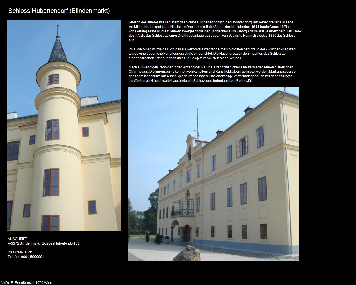 Schloss Hubertendorf (Blindenmarkt) in Kulturatlas-NIEDERÖSTERREICH