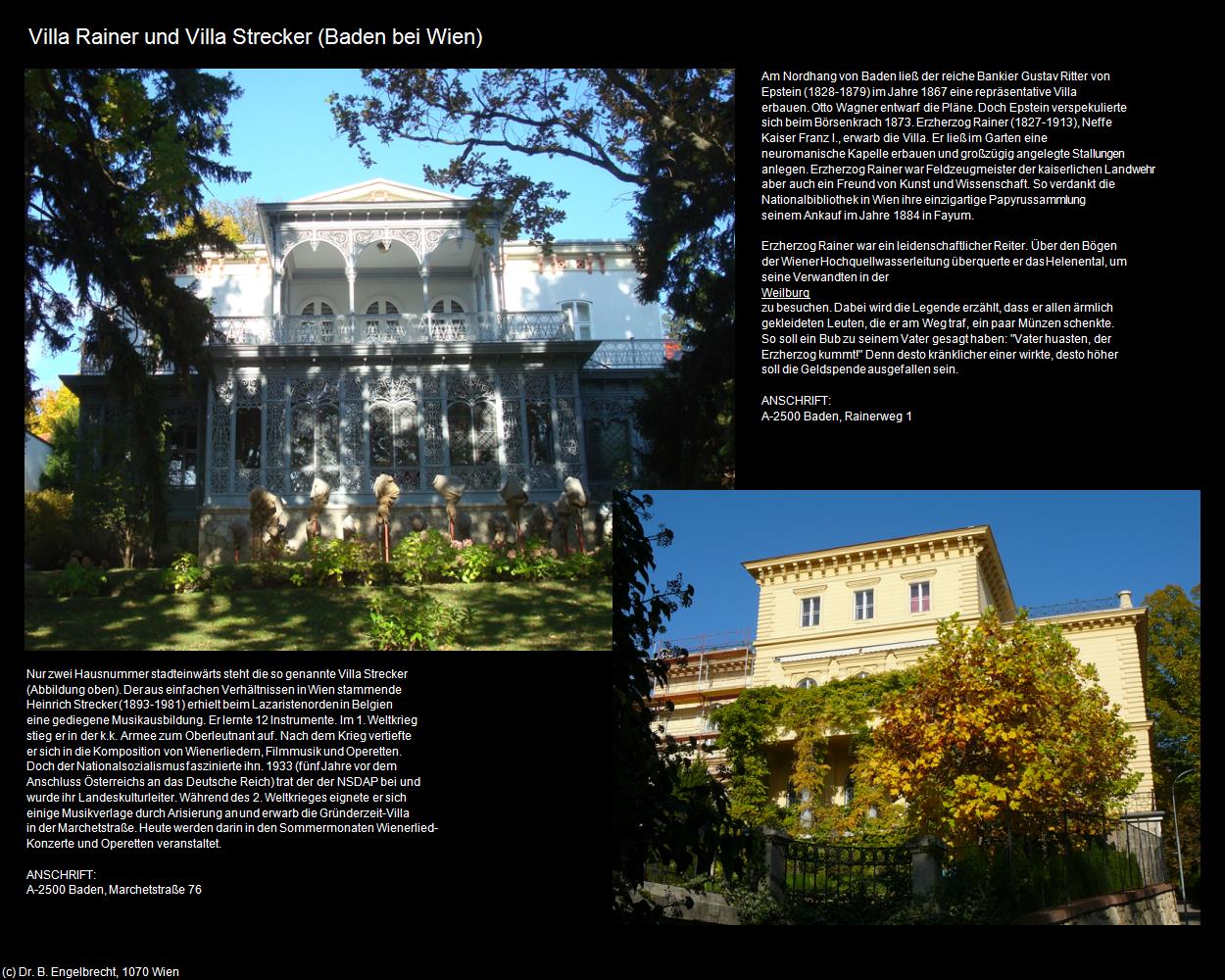 Villa Rainer und Villa Strecker (Baden bei Wien) in Kulturatlas-NIEDERÖSTERREICH(c)B.Engelbrecht