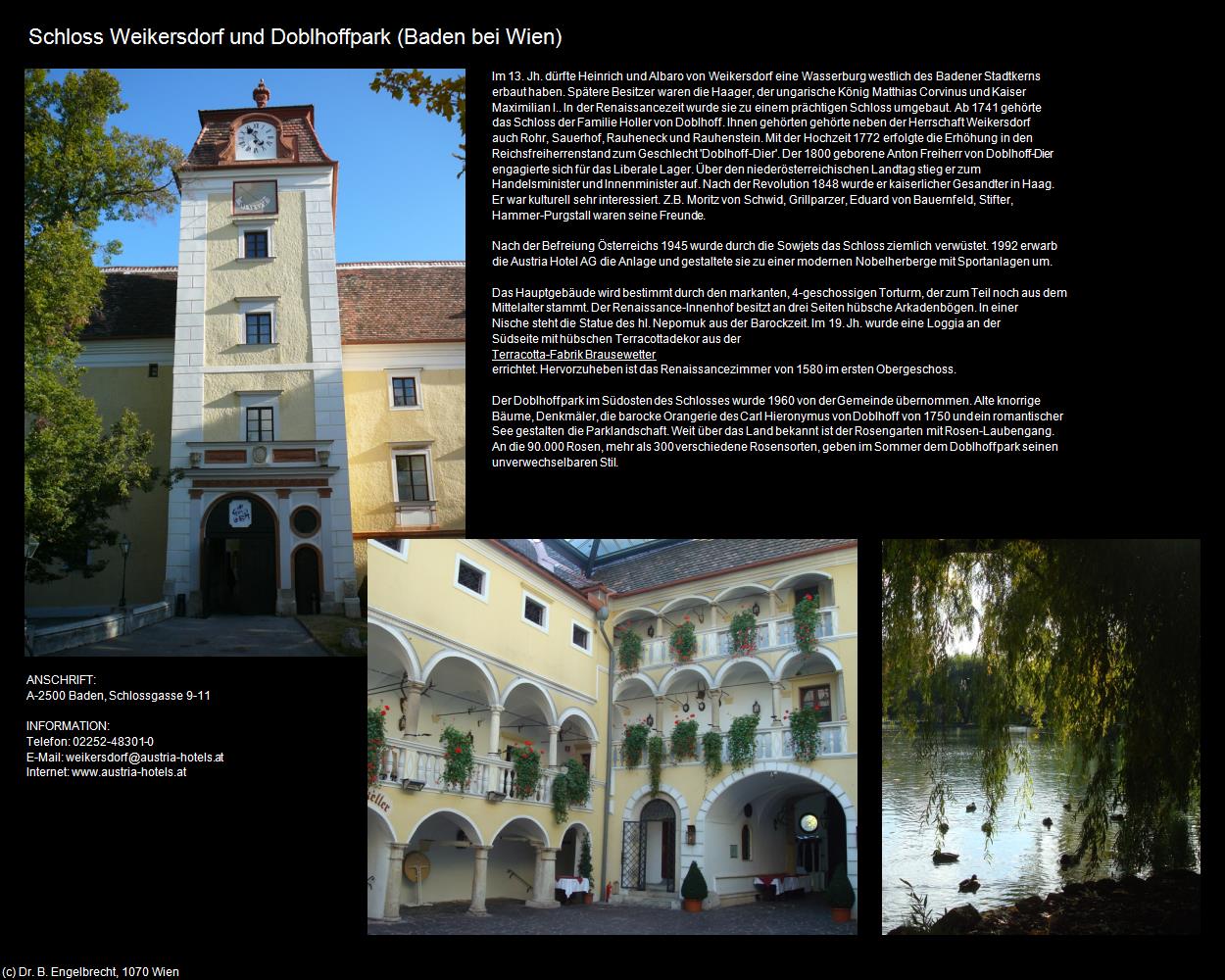 Schloss Weikersdorf und Doblhoffpark  (Baden bei Wien) in Kulturatlas-NIEDERÖSTERREICH(c)B.Engelbrecht