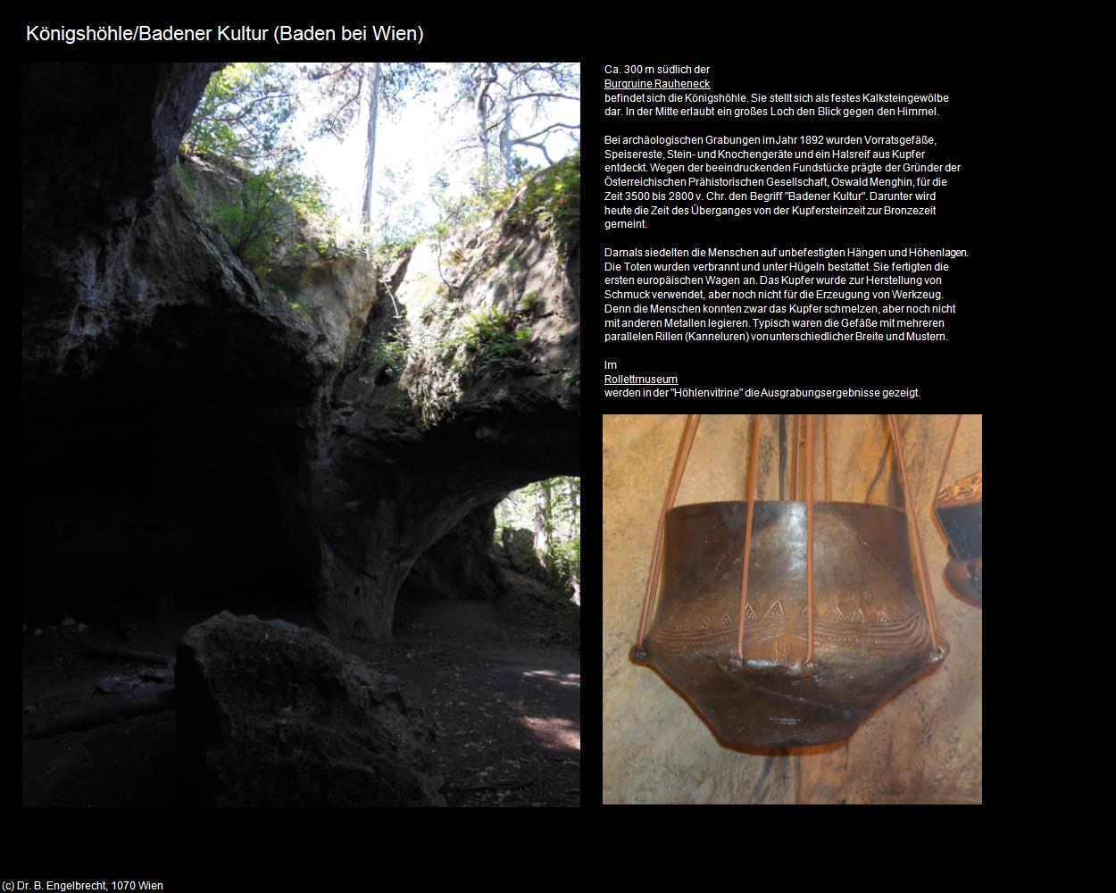 Königshöhle/Badener Kultur  (Baden bei Wien) in Kulturatlas-NIEDERÖSTERREICH(c)B.Engelbrecht