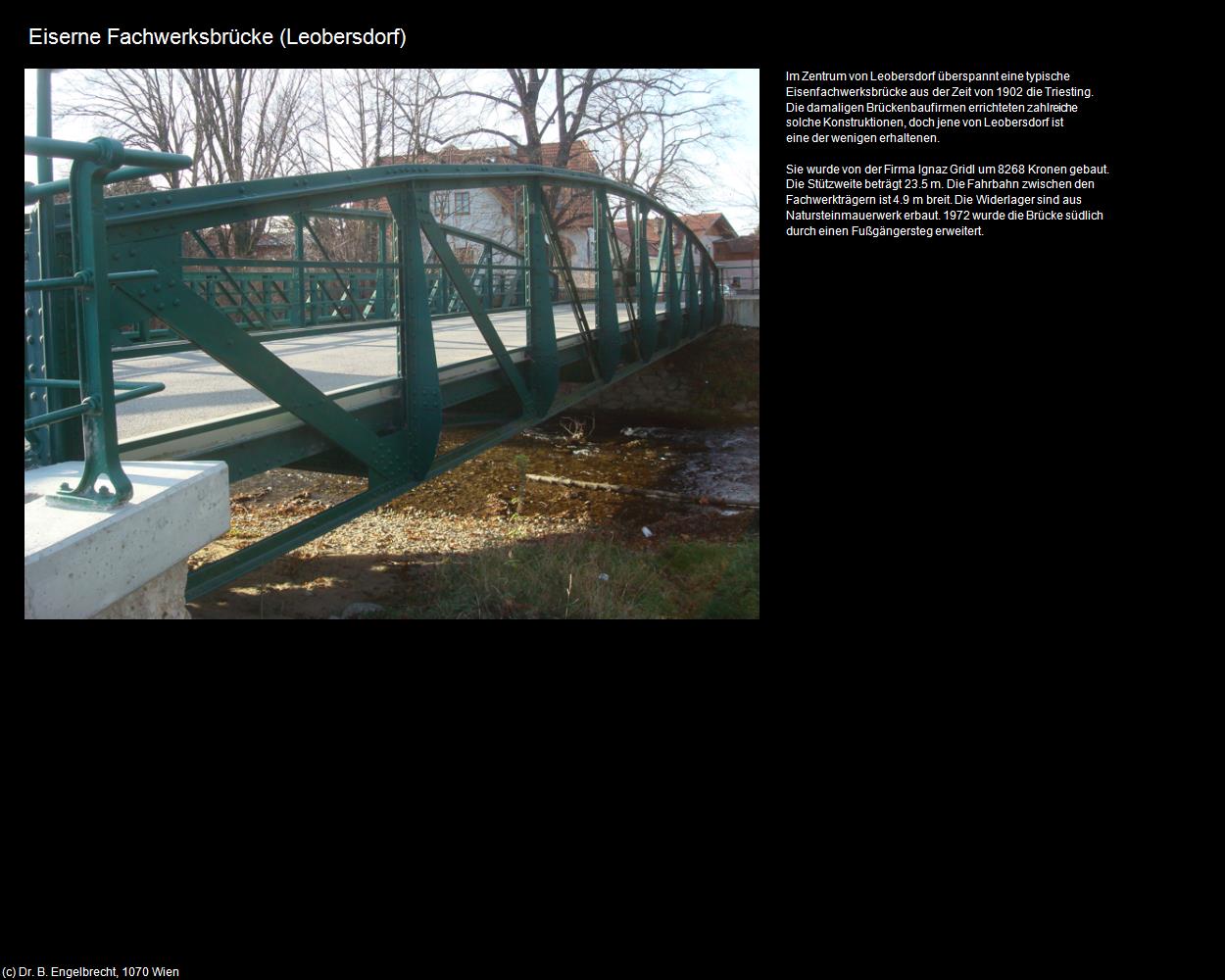 Eiserne Fachwerksbrücke (Leobersdorf) in Kulturatlas-NIEDERÖSTERREICH