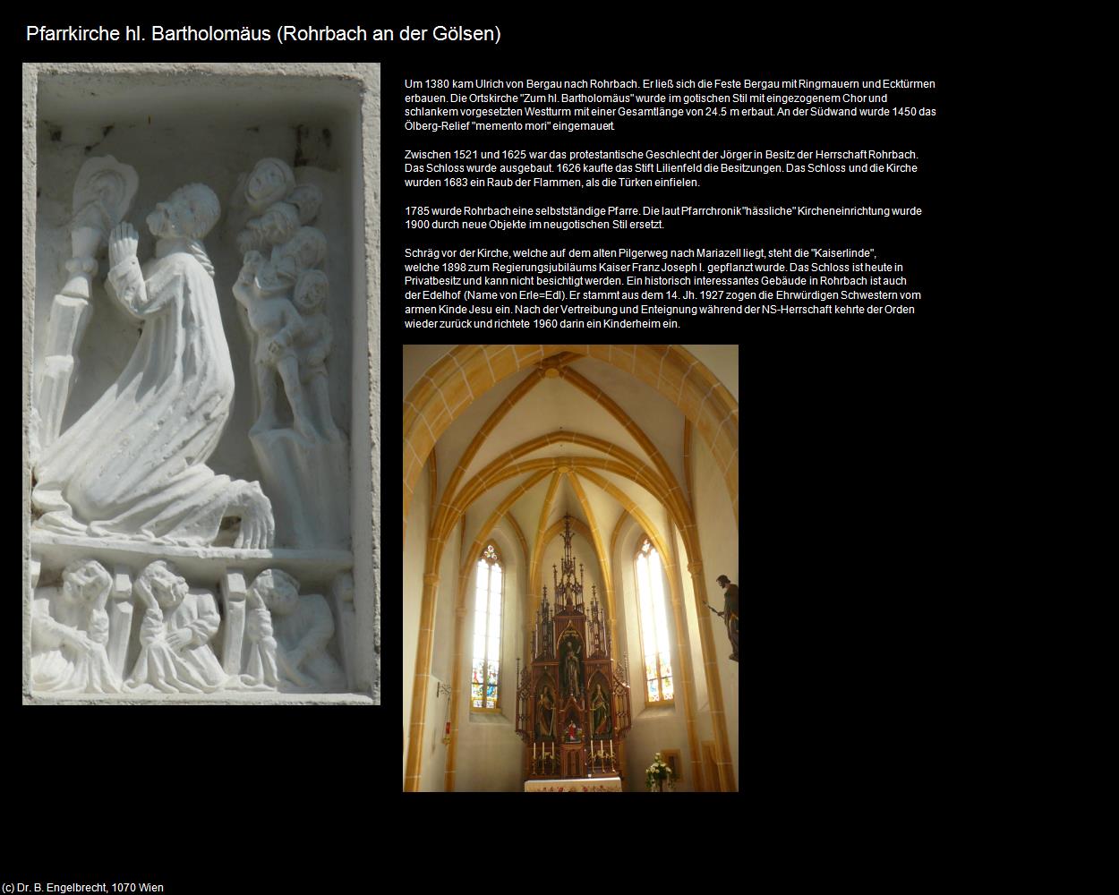 Pfk. hl. Bartholomäus  (Rohrbach an der Gölsen) in Kulturatlas-NIEDERÖSTERREICH