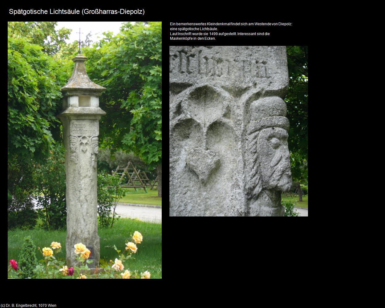 Spätgotische Lichtsäule  (Großharras-Diepolz) in Kulturatlas-NIEDERÖSTERREICH