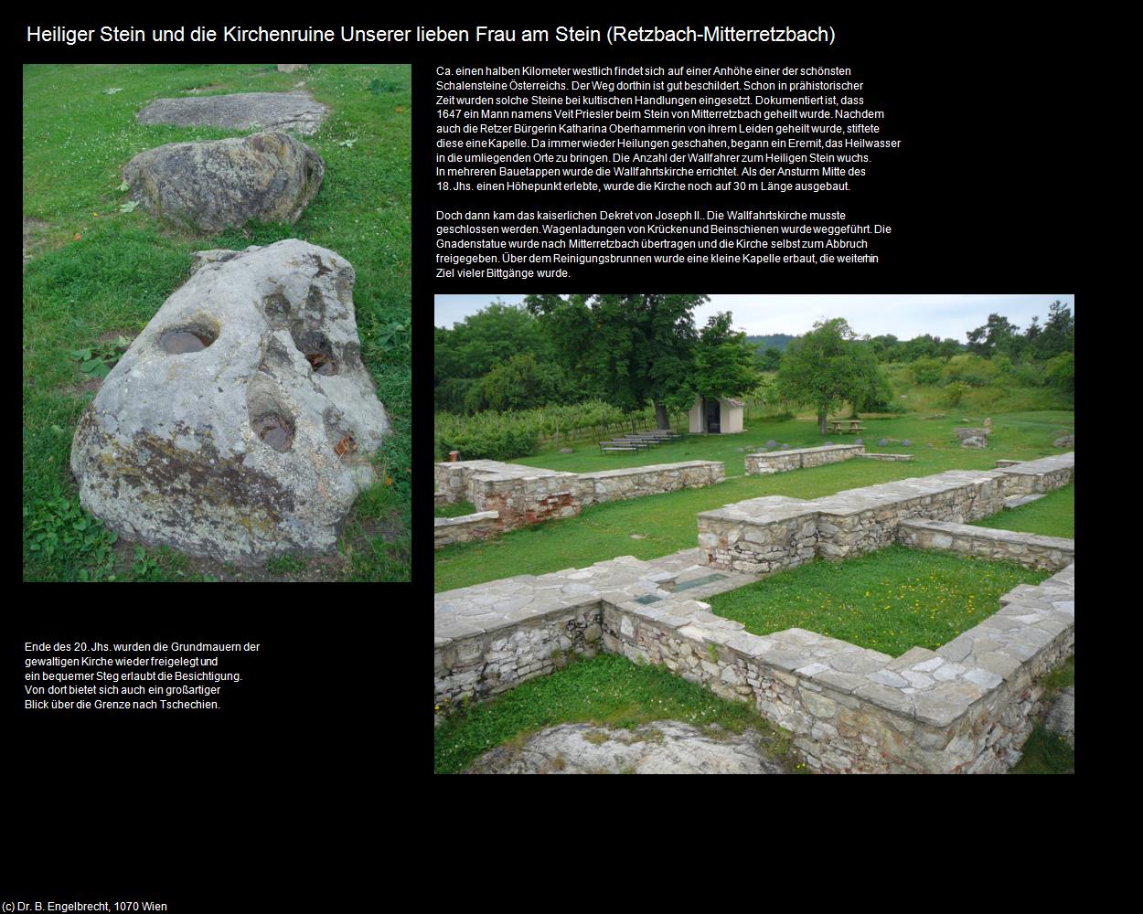 Heiliger Stein und Kirchenruine (Mitterretzbach) (Retzbach) in Kulturatlas-NIEDERÖSTERREICH