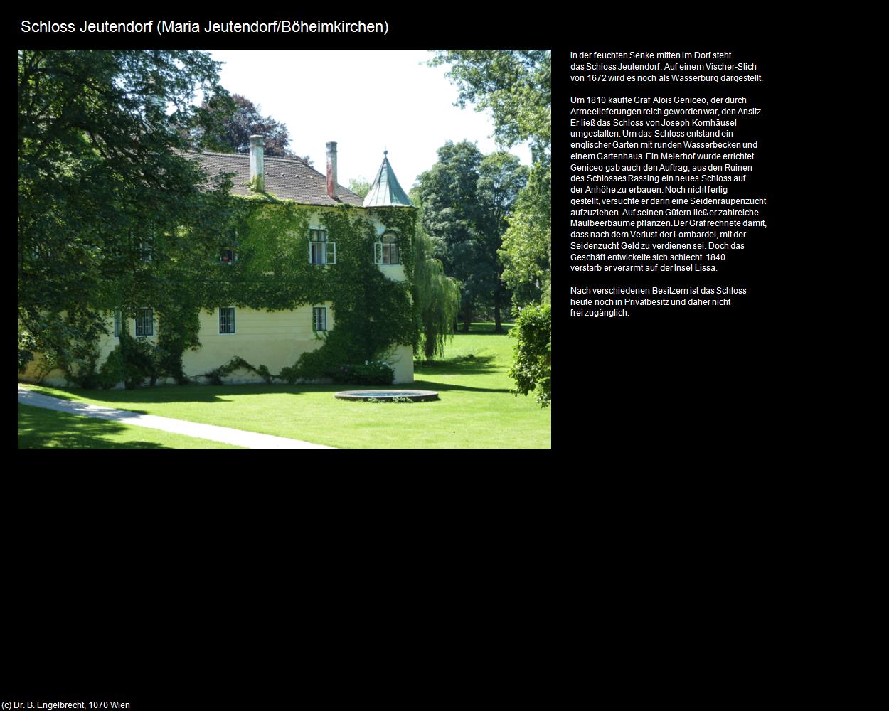 Schloss Jeutendorf  (Maria Jeutendorf/Böheimkirchen) in Kulturatlas-NIEDERÖSTERREICH