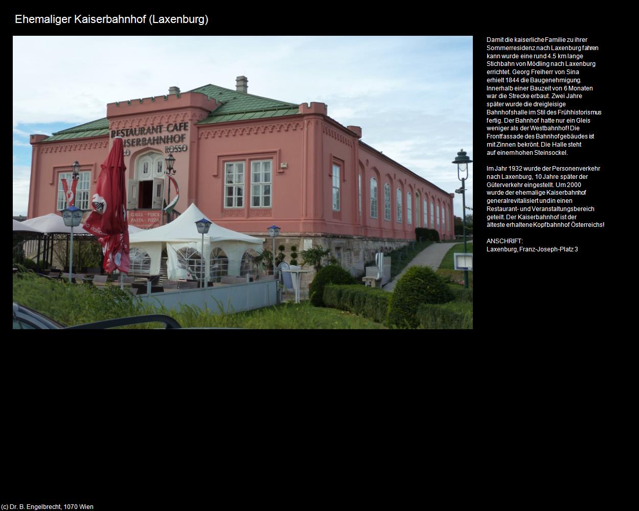 Ehem. Kaiserbahnhof   (Laxenburg) in Kulturatlas-NIEDERÖSTERREICH