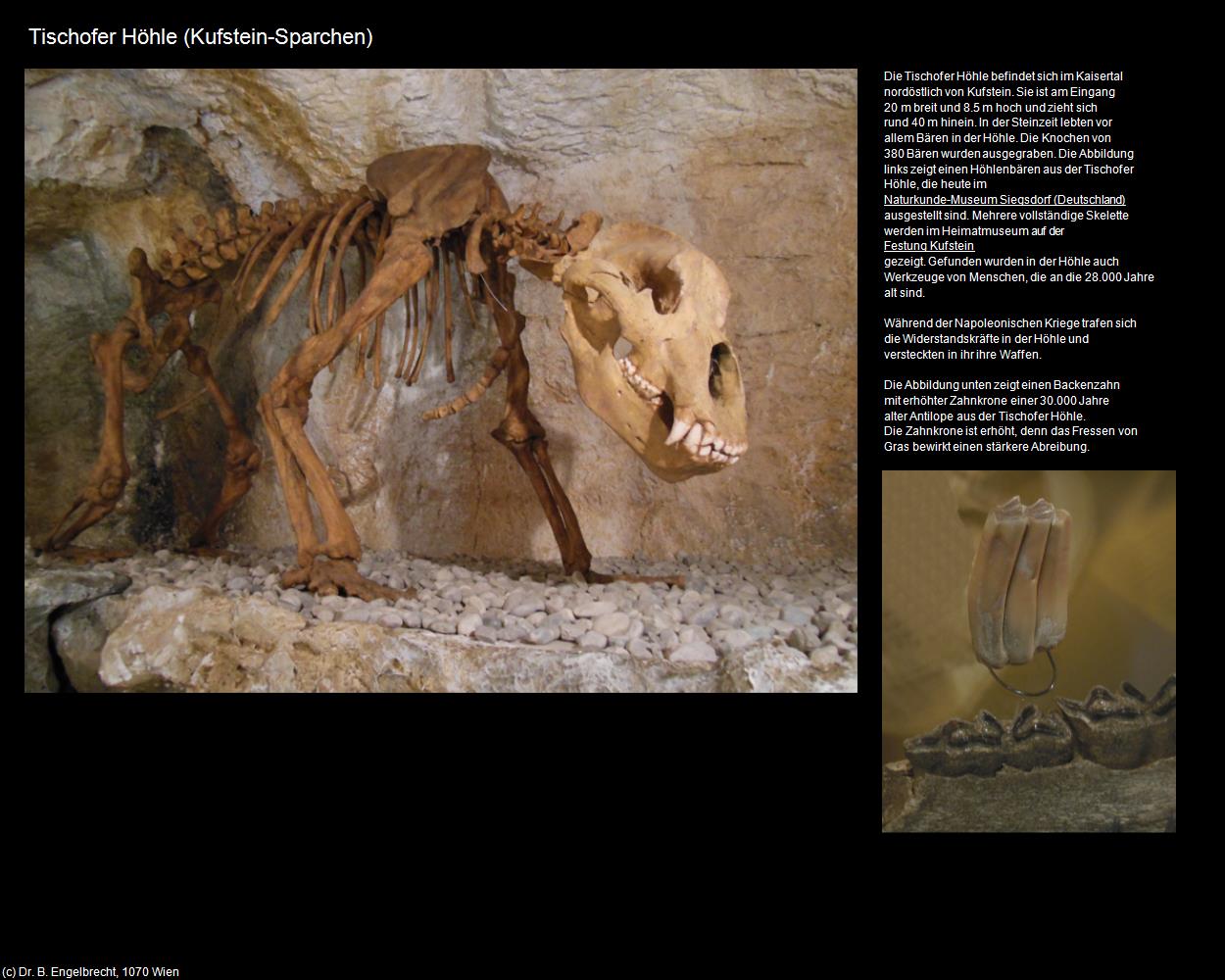 Tischofer H&ouml;hle (Sparchen)  (Kufstein) in Kulturatlas-TIROL(c)B.Engelbrecht