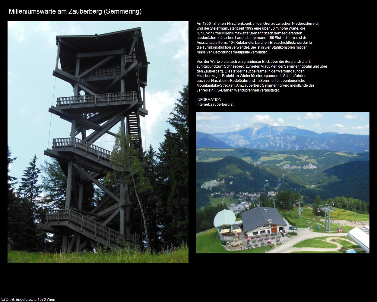 Milleniumswarte am Zauberberg  (Semmering) in Kulturatlas-NIEDERÖSTERREICH