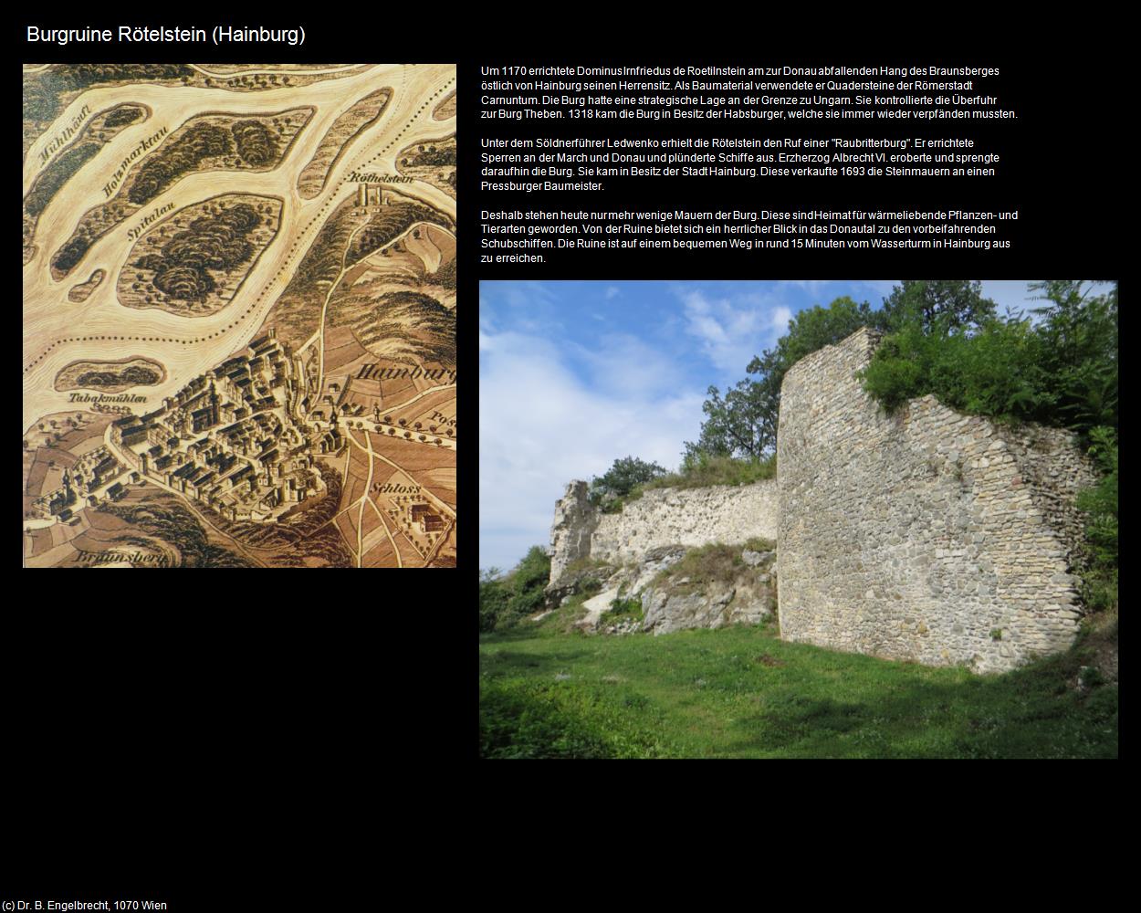 Burgruine Rötelstein (Hainburg an der Donau) in Kulturatlas-NIEDERÖSTERREICH