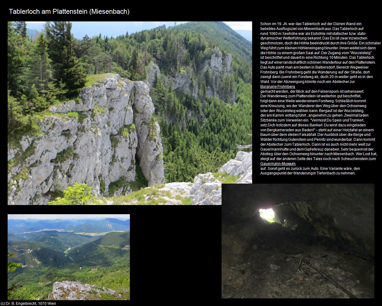 Tablerloch am Plattenstein  (Miesenbach) in Kulturatlas-NIEDERÖSTERREICH(c)B.Engelbrecht