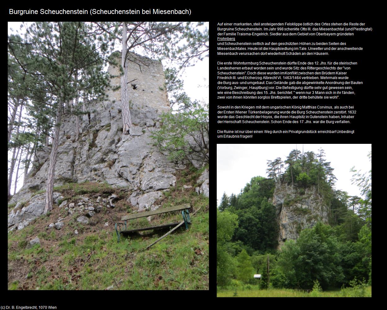 Burgruine Scheuchenstein (Scheuchenstein bei Miesenbach) in Kulturatlas-NIEDERÖSTERREICH(c)B.Engelbrecht