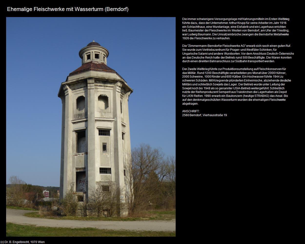 Ehem. Fleischwerke mit Wasserturm  (Berndorf) in Kulturatlas-NIEDERÖSTERREICH