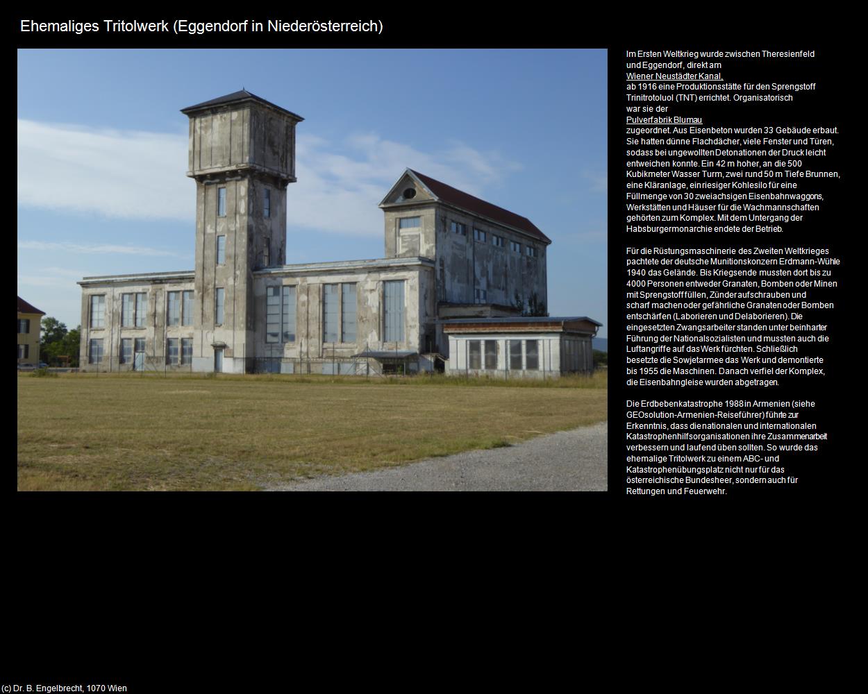 Ehem. Tritolwerk  (Eggendorf in Niederösterreich) in Kulturatlas-NIEDERÖSTERREICH(c)B.Engelbrecht