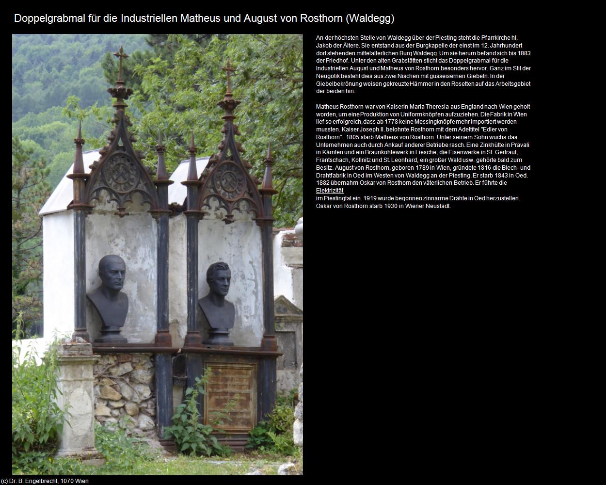Doppelgrabmal Rosthorn  (Waldegg) in Kulturatlas-NIEDERÖSTERREICH(c)B.Engelbrecht