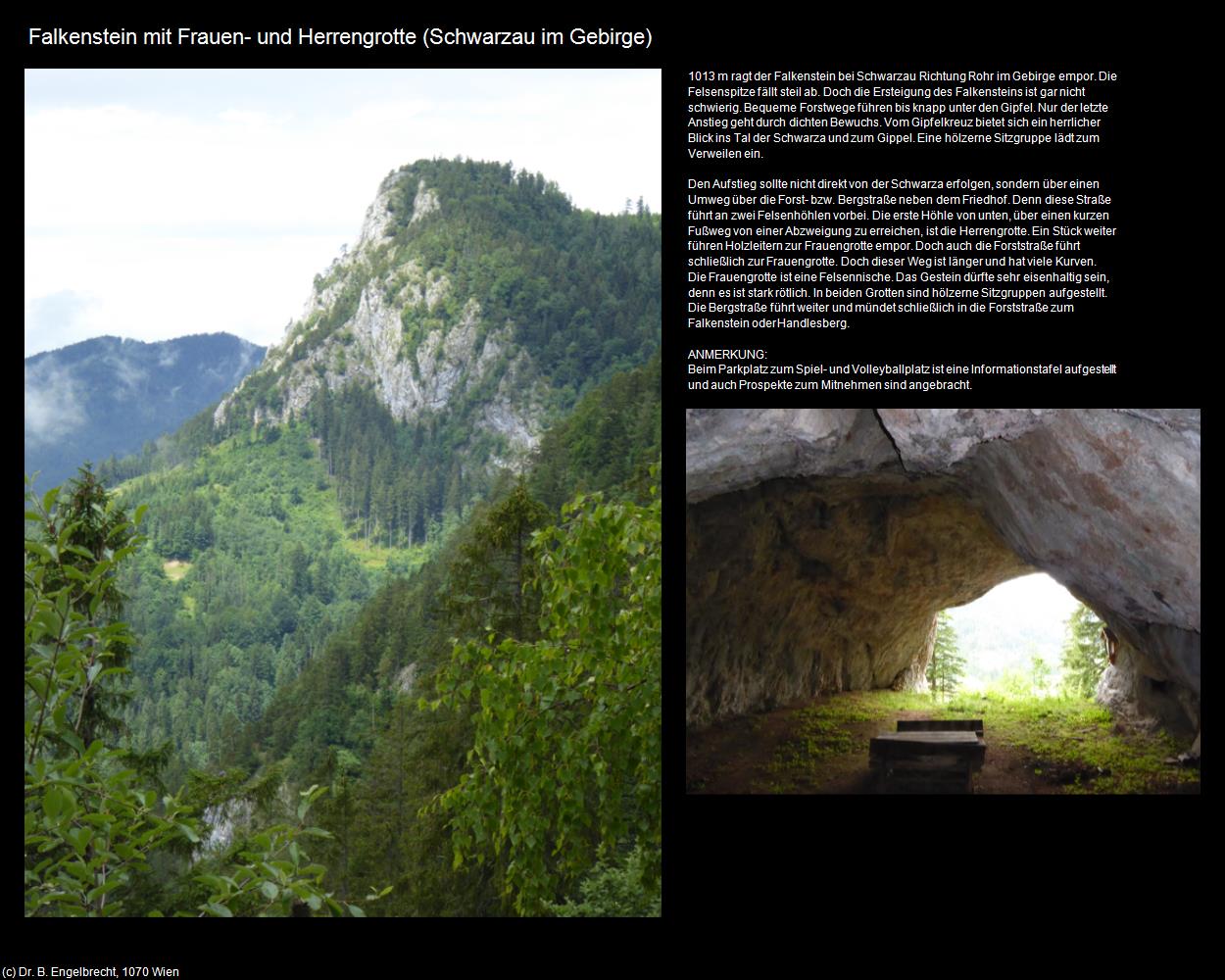 Falkenstein mit Frauen- und Herrengrotte  (Schwarzau im Gebirge) in Kulturatlas-NIEDERÖSTERREICH